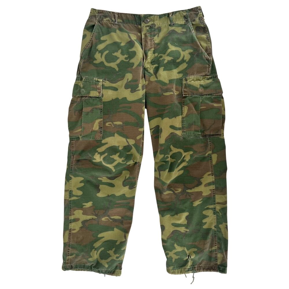 70s ERDL Camouflage Pants Ripstop Vietnam Era 1970 Vintage